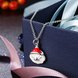 Wholesale Trendy Silver White Father Christmas Necklace Holiday Gift TGSPN614 2 small