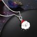Wholesale Trendy Silver White Father Christmas Necklace Holiday Gift TGSPN614 3 small