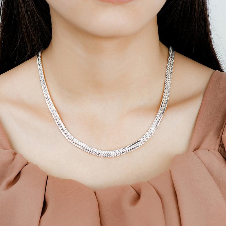 Wholesale Trendy Silver Round Necklace TGSPN463 3