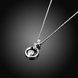 Wholesale Trendy Silver Round CZ Necklace TGSPN532 1 small