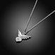Wholesale Trendy Silver Heart CZ Necklace TGSPN536 1 small