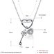 Wholesale Trendy Silver Key CZ Necklace TGSPN540 0 small