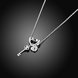 Wholesale Trendy Silver Key CZ Necklace TGSPN540 1 small