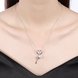 Wholesale Trendy Silver Key CZ Necklace TGSPN540 3 small