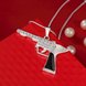 Wholesale Trendy Silver Gun Crystal Necklace TGSPN404 2 small