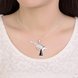 Wholesale Trendy Silver Gun Crystal Necklace TGSPN404 3 small
