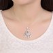 Wholesale Trendy Silver Fan Crystal Necklace TGSPN414 3 small