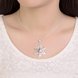Wholesale Trendy Silver Snow Crystal Necklace TGSPN419 3 small