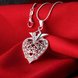 Wholesale Trendy Silver Heart Crystal Necklace Free Shipping TGSPN429 1 small