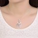 Wholesale Trendy Silver Heart Crystal Necklace Free Shipping TGSPN429 4 small