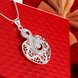 Wholesale Silver Heart Crystal Necklace TGSPN444 3 small
