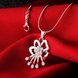 Wholesale Fashion Silver Hollow Bow Crystal Necklace Free Shipping TGSPN454 1 small