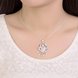 Wholesale Fashion Silver Hollow Bow Crystal Necklace Free Shipping TGSPN454 4 small
