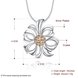 Wholesale Fashion Trendy Silver Hollow Flower Crystal Necklace TGSPN459 0 small