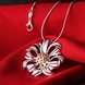Wholesale Fashion Trendy Silver Hollow Flower Crystal Necklace TGSPN459 1 small