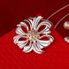 Wholesale Fashion Trendy Silver Hollow Flower Crystal Necklace TGSPN459 2 small