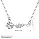 Wholesale Trendy Blue White Zinc Plant CZ Necklace TGSPN415 1 small