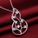 Wholesale Classic Silver Plant CZ Necklace TGSPN465 0 small