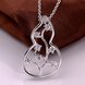 Wholesale Classic Silver Plant CZ Necklace TGSPN465 1 small
