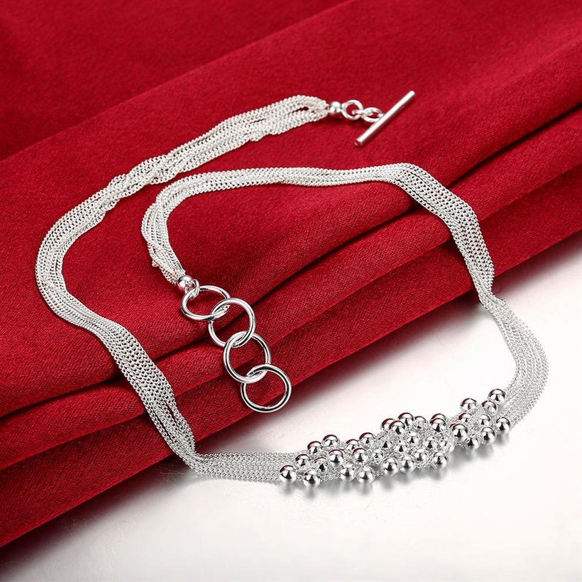 Wholesale Romantic Silver Ball Necklace TGSPN475 3