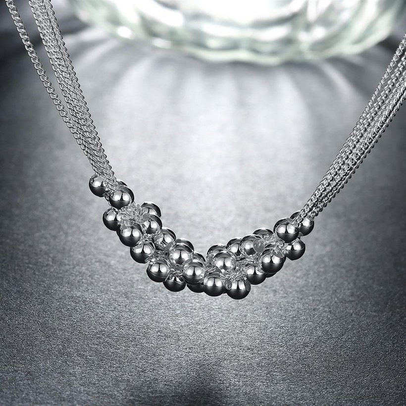 Wholesale Romantic Silver Ball Necklace TGSPN475 4