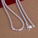 Wholesale Classic Silver Feather Necklace TGSPN495 0 small