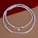 Wholesale Classic Silver Feather Necklace TGSPN495 1 small