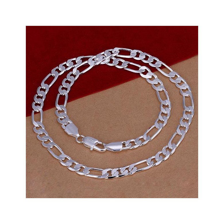 Wholesale Classic Silver Round Necklace TGSPN510 0