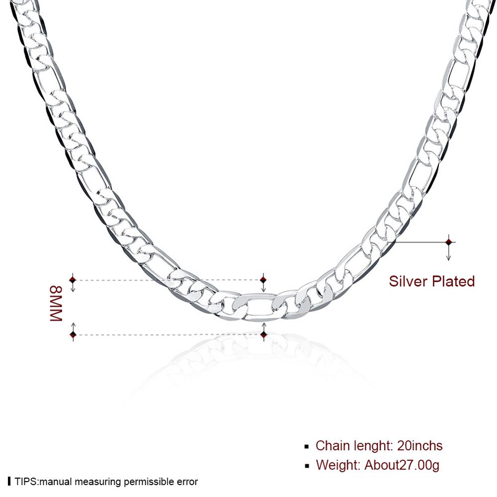 Wholesale Classic Silver Round Necklace TGSPN510 1