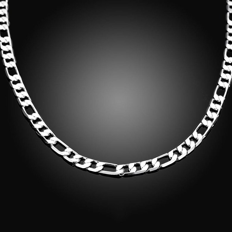 Wholesale Classic Silver Round Necklace TGSPN510 2