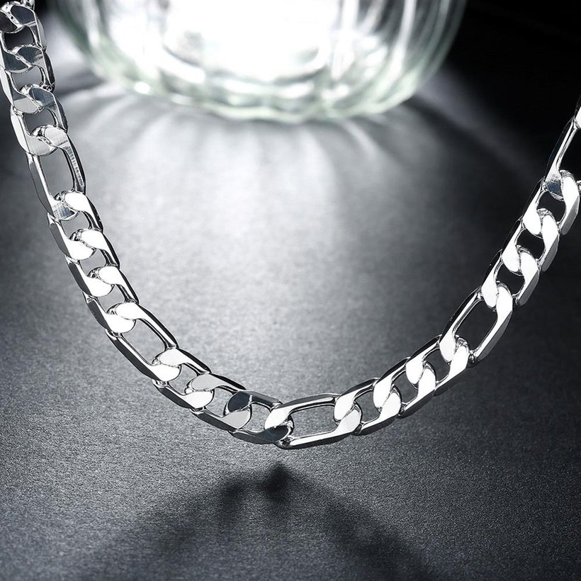 Wholesale Classic Silver Round Necklace TGSPN510 4