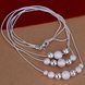 Wholesale Romantic Silver Round Necklace TGSPN519 0 small