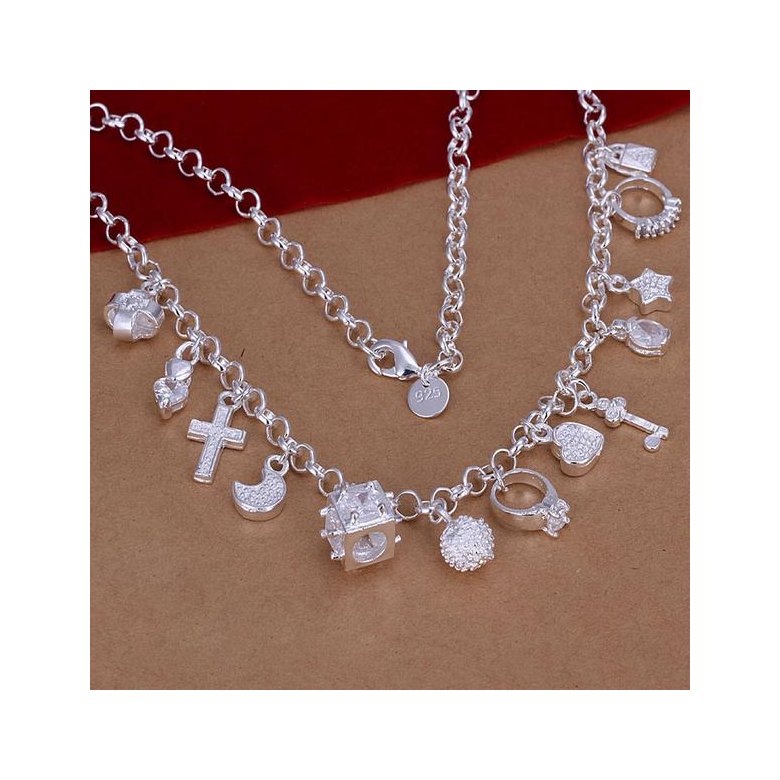 Wholesale Trendy Silver Cross Necklace TGSPN524 0