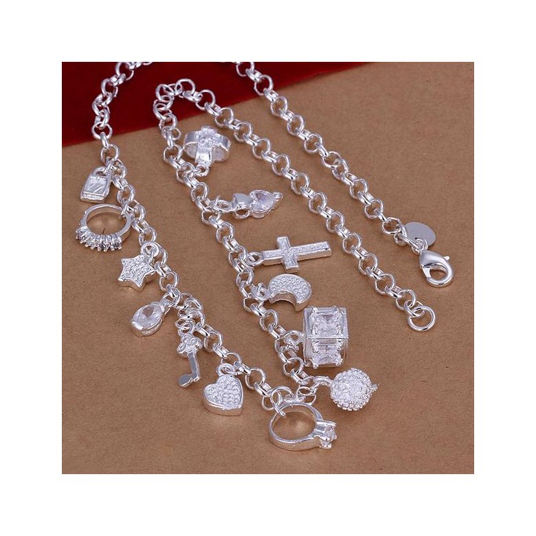 Wholesale Trendy Silver Cross Necklace TGSPN524 1