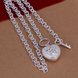 Wholesale Trendy Silver Heart Necklace TGSPN529 1 small