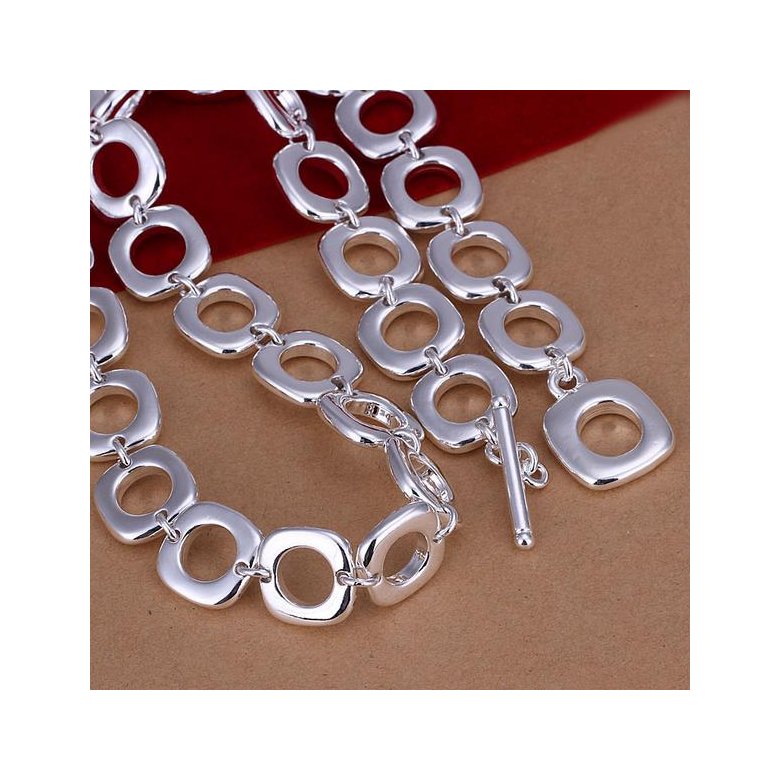 Wholesale Romantic Silver Round Necklace TGSPN547 1