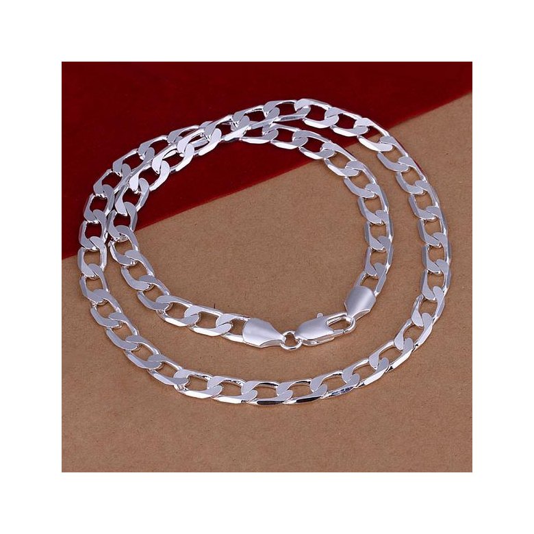 Wholesale Romantic Silver Round Necklace TGSPN551 0