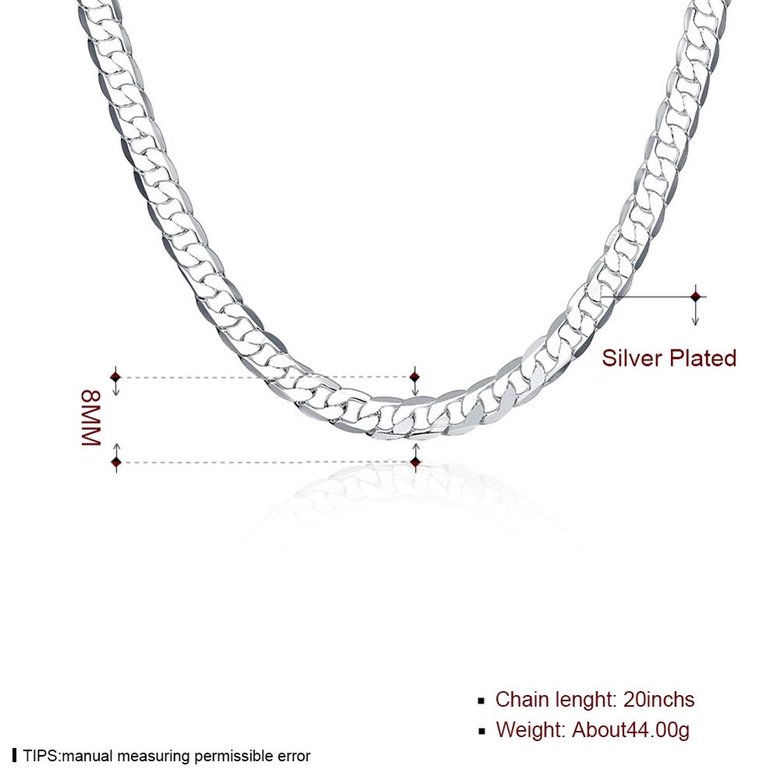 Wholesale Romantic Silver Round Necklace TGSPN551 1