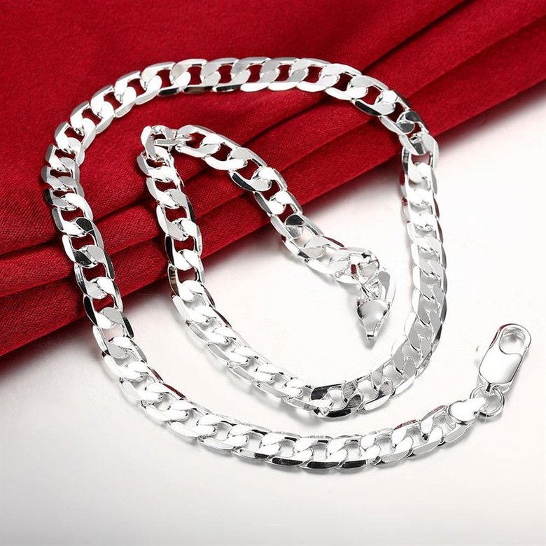 Wholesale Romantic Silver Round Necklace TGSPN551 2