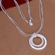 Wholesale Romantic Silver Round Necklace TGSPN601 0 small