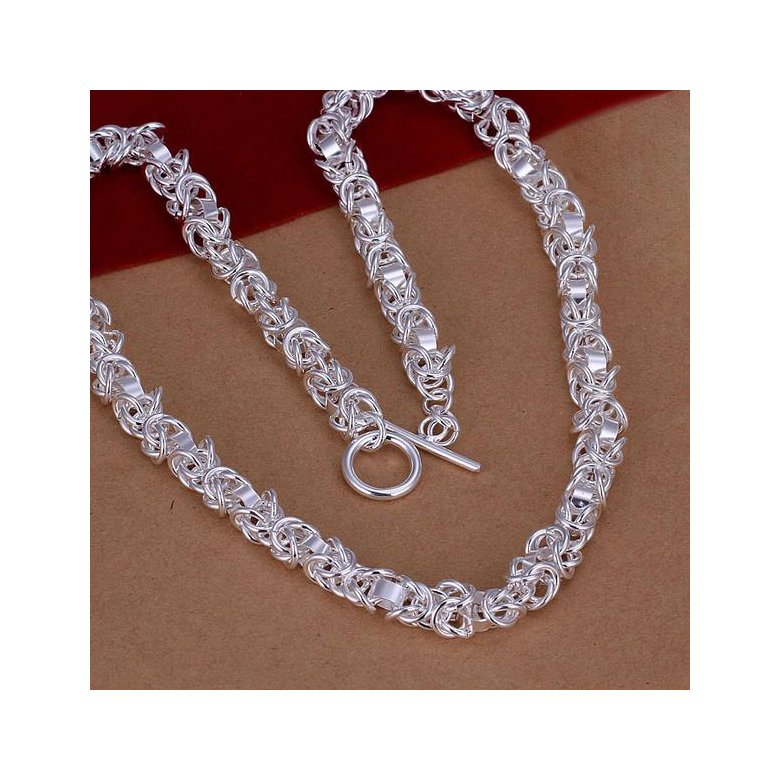 Wholesale Romantic Silver Round Necklace TGSPN615 0