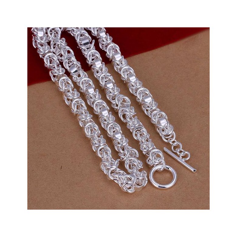 Wholesale Romantic Silver Round Necklace TGSPN615 1