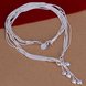 Wholesale Romantic Silver Heart Necklace TGSPN636 0 small