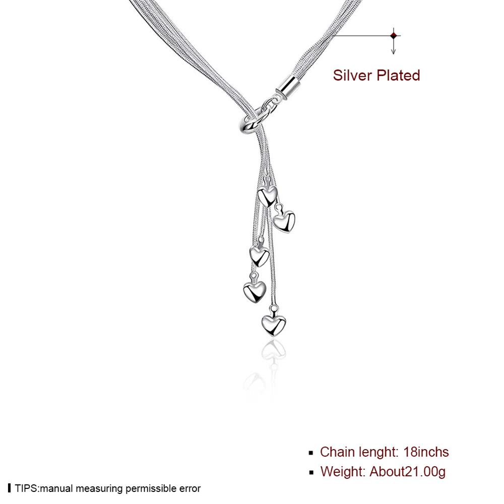 Wholesale Romantic Silver Heart Necklace TGSPN636 1