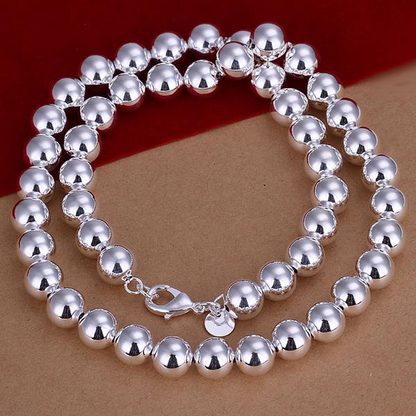 Wholesale Trendy Silver Ball Necklace TGSPN649 0