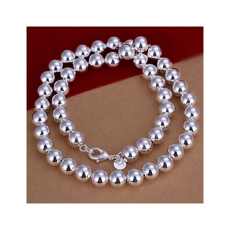 Wholesale Trendy Silver Ball Necklace TGSPN649 0