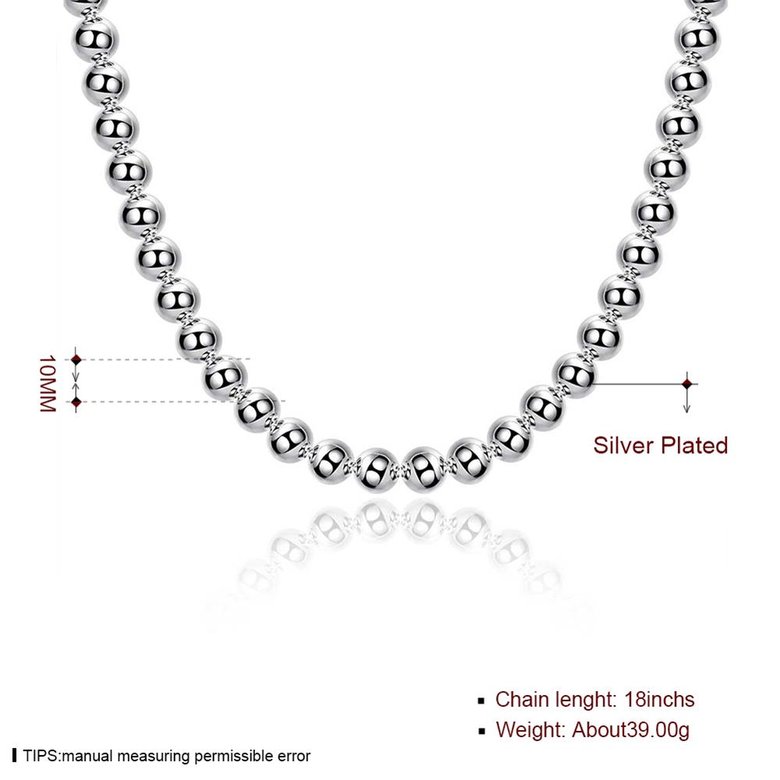 Wholesale Trendy Silver Ball Necklace TGSPN649 1