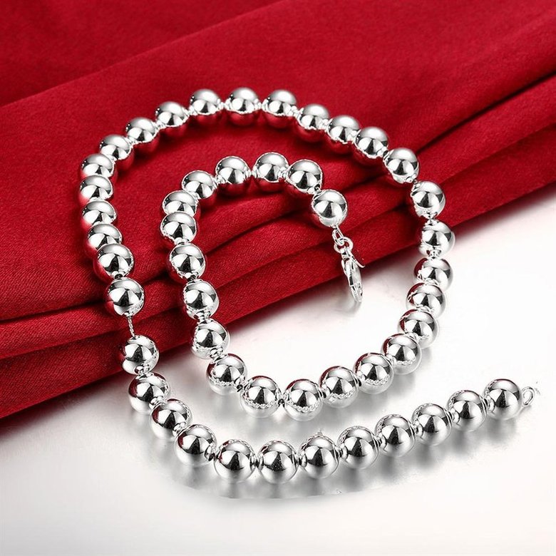 Wholesale Trendy Silver Ball Necklace TGSPN649 3