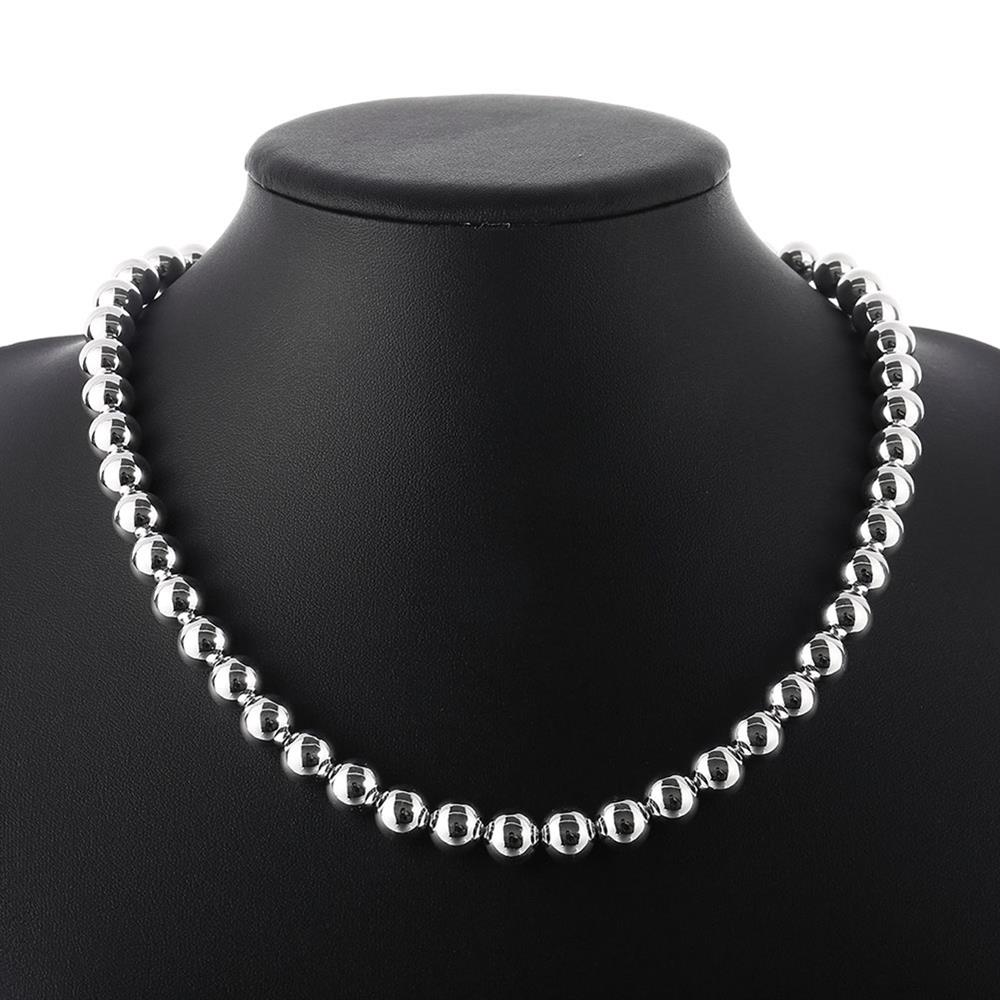 Wholesale Trendy Silver Ball Necklace TGSPN649 5