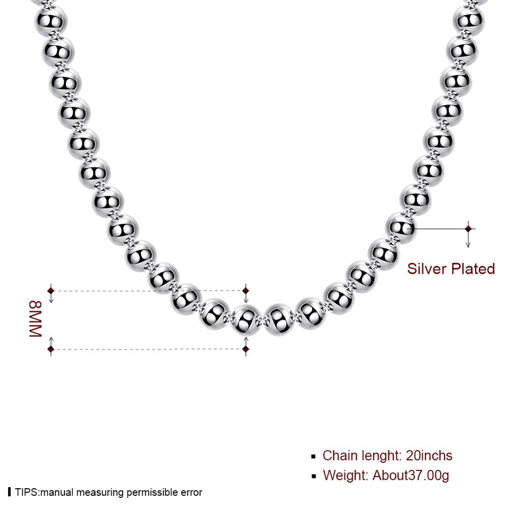 Wholesale Romantic Silver Ball Necklace TGSPN666 1
